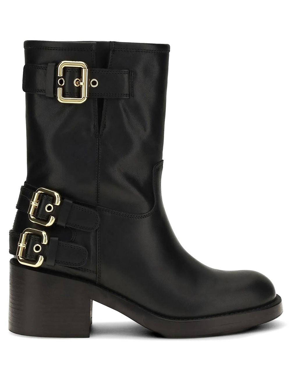 Chloé Black Calf Leather Bos Taurus Ankle Boots - EU39/US9 - Image 2