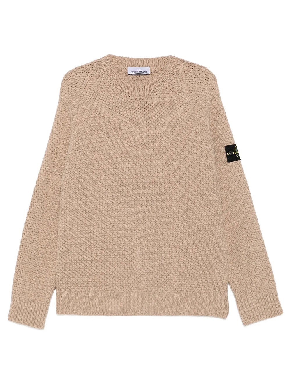Stone Island Men's Nude & Neutrals Ribbed Loose-Fit Crewneck Sweater