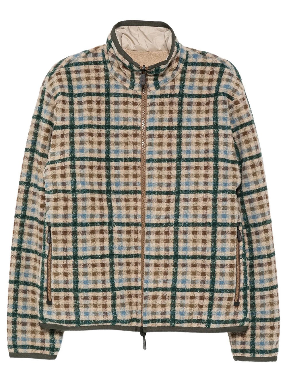 Grenoble Reversible Teddy Zip-Up Sweatshirt for Men in Beige, Size: L, Moncler - Image 2