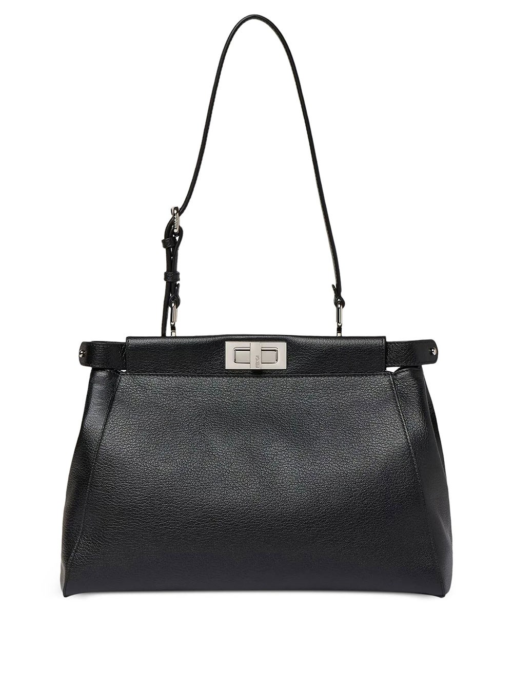 Fendi Women's Black My Peekaboo® Medium Leather Bag With Embroidered Mirrors