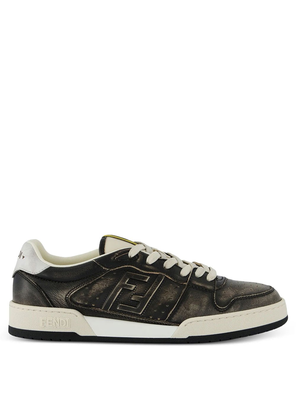 Fendi Distressed-Effect Ff Logo Sneakers - Image 2