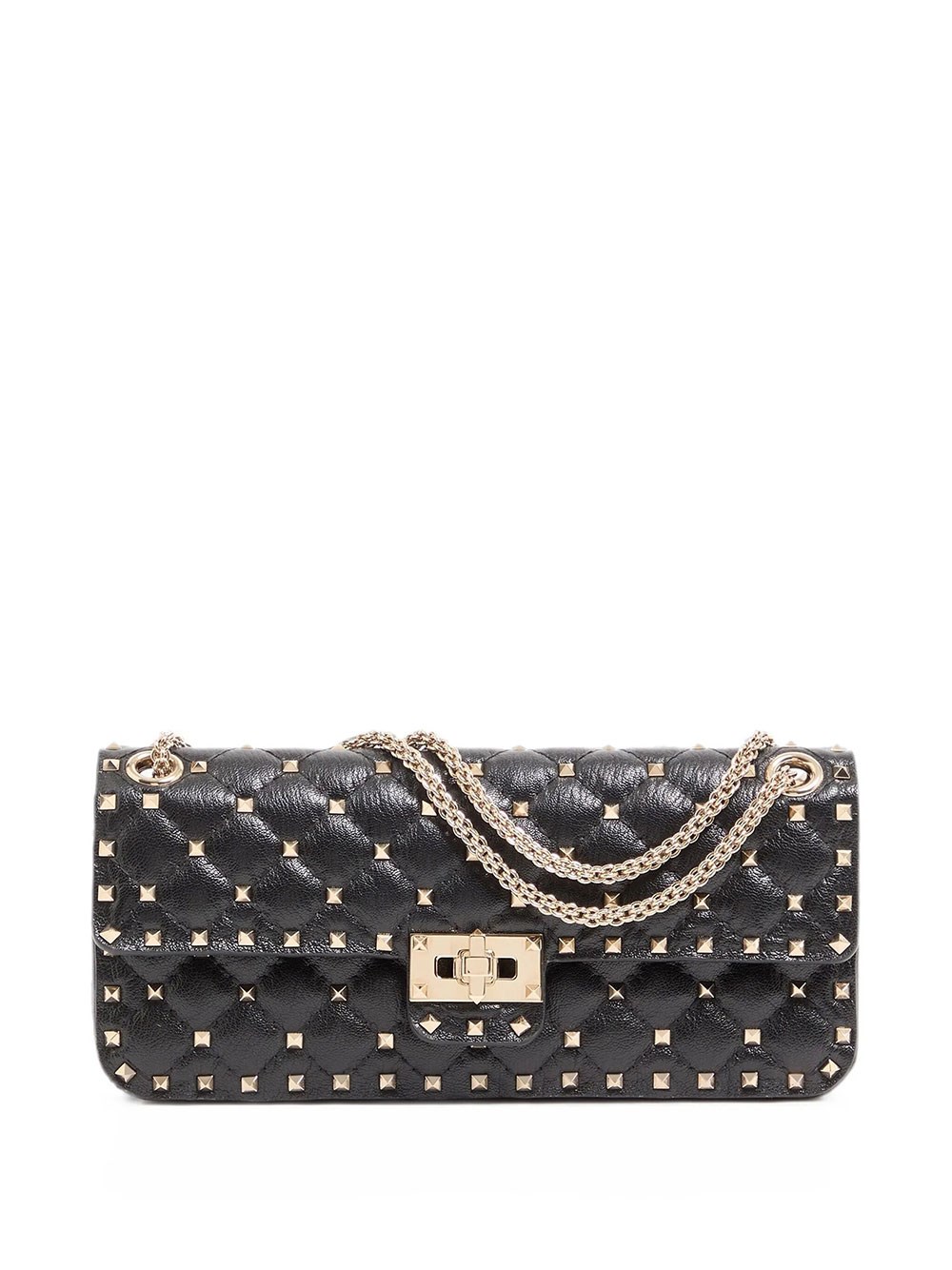 Valentino Garavani Women's Black Medium Rockstud Spike Goatskin Shoulder Bag