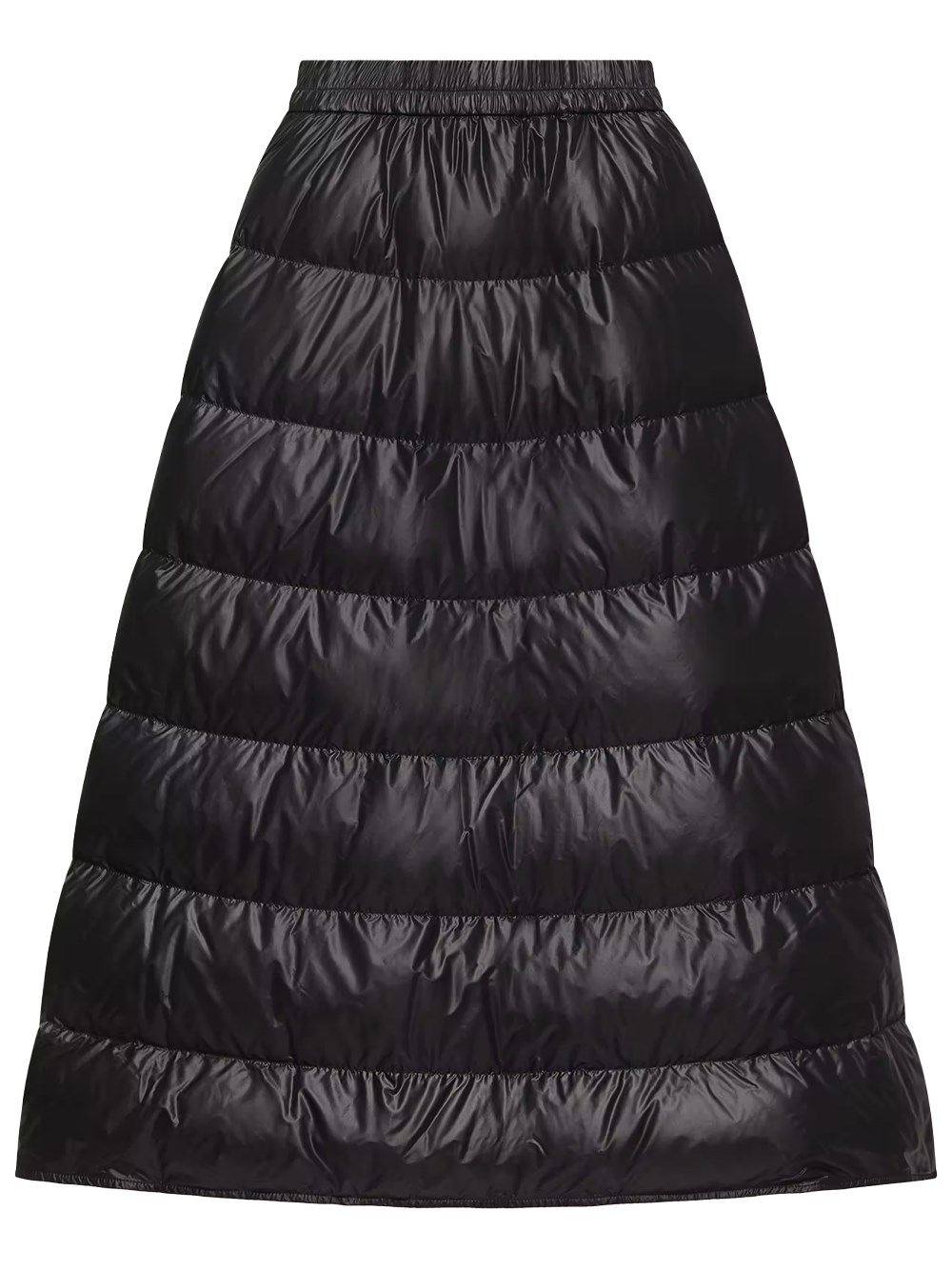 Moncler Women's Black Padded A-Line Midi Skirt