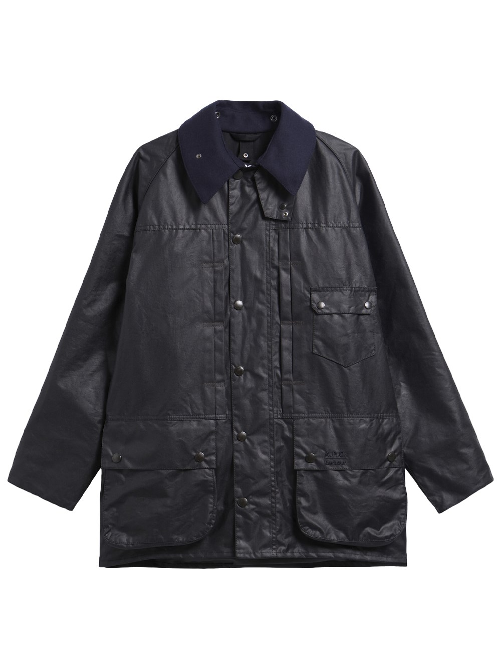 Barbour Men's Blue X A.p.c: Beaufort Waxed Jacket