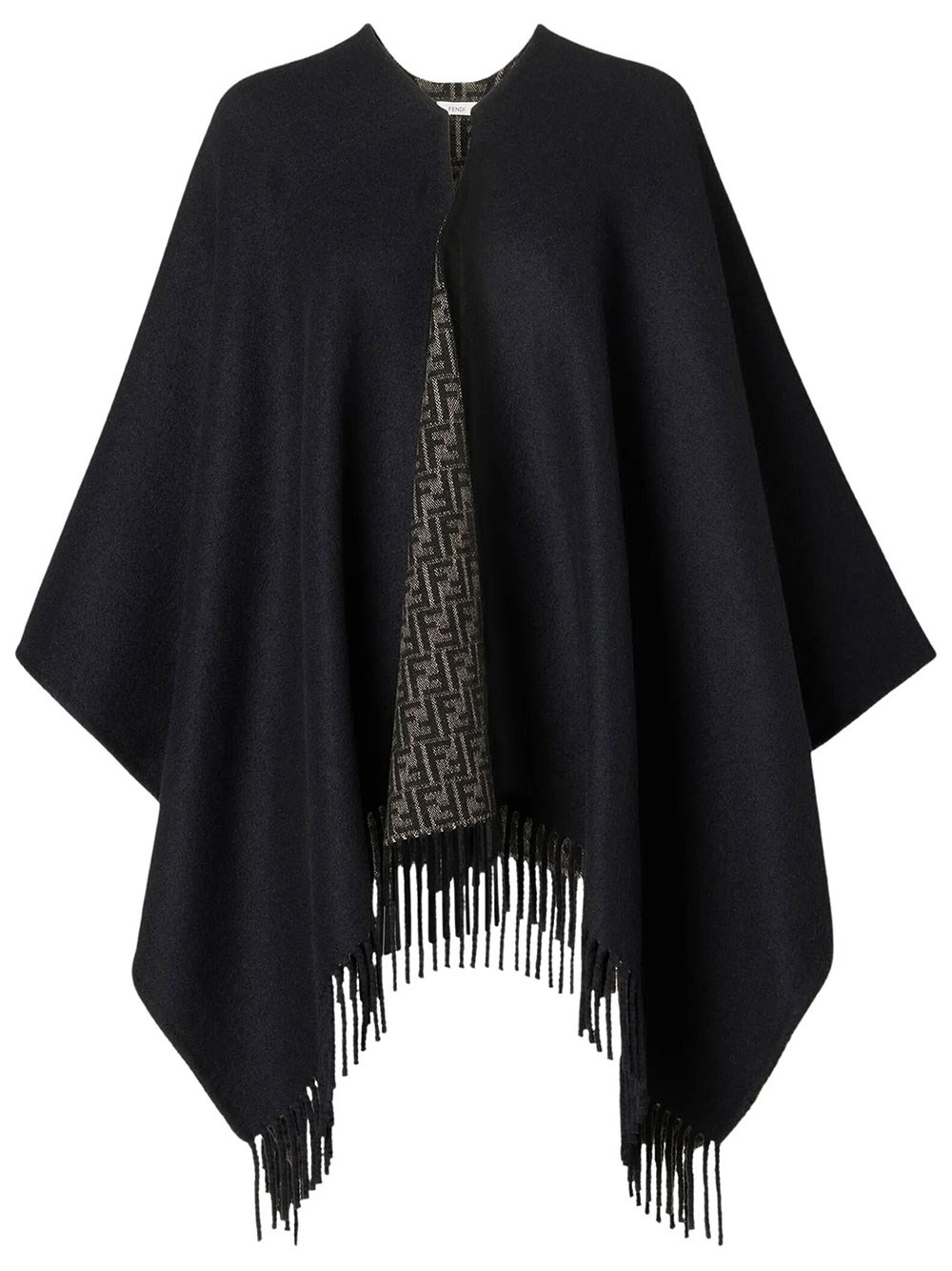 Fendi Black Wool Oves Aries Scarf - Image 2