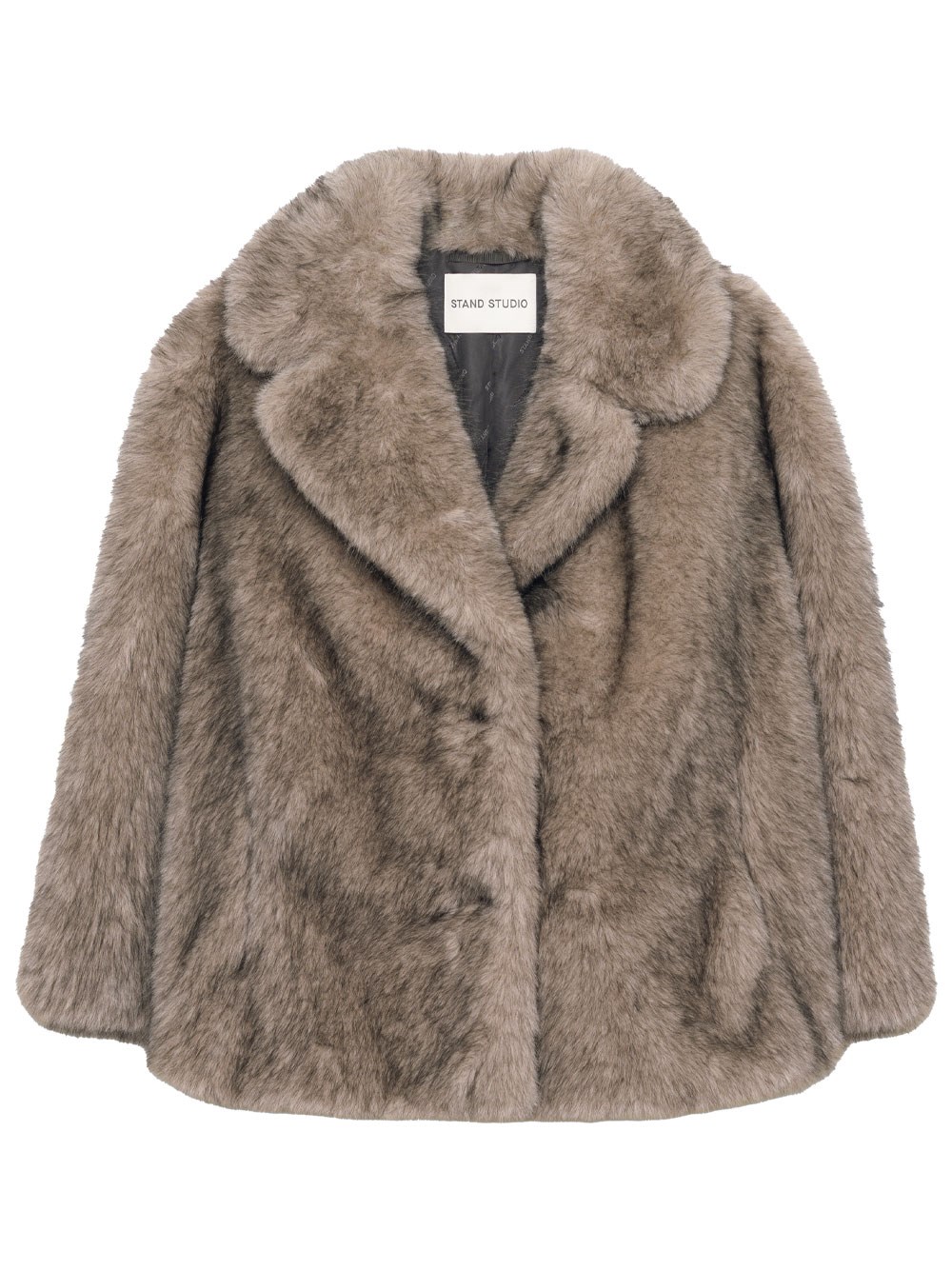 Stand Studio Women's Grey Angelika Faux Fur Coat
